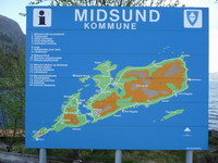 Tabuľa s mapou oblasti Midsund
