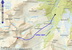 Mapa so zákresom lyžiarskej túry Jordalen (parkovisko pri vodárni, cca 300 m.n.m.) - Ryssdalen - Trolltinden (1347 m) - a späť