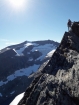 Záverečné metre po ostrom hrebeni na vrchol Bispen