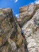 Už nástupový kút nám jasne naznačuje, že skala bude miestami alpinistickejšia, než by sme si priali...