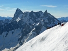 Plnka na zostupe z vrcholu Midi na ľadovec