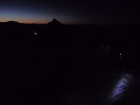 Túru cez dlhý Kuffnerov hrebeň v masíve Mont Maudit začíname z Fourche ešte za tmy okolo 3:30 ráno