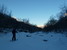 Záverečných cca 200 metrov patrí paličkovaniu po zamrznutej riečke Usma