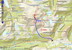 Mapa so zákresom lyžiarskej túry Reset (cca 300 m.n.m.) - Mannegrava - Skjerdingen (resp. J vrchol Blaskjerdingen, 1061 m) - Blaskjerdingen (S vrchol, 1069 m) - Mannegrava - Reset