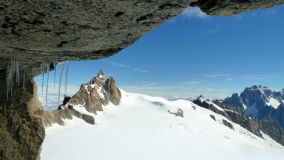 Aiguille du Midi z Triangle du Tacul, Západné Alpy