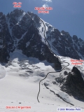 Pohľad na trasu zjazdu z ľadovca Argentiere